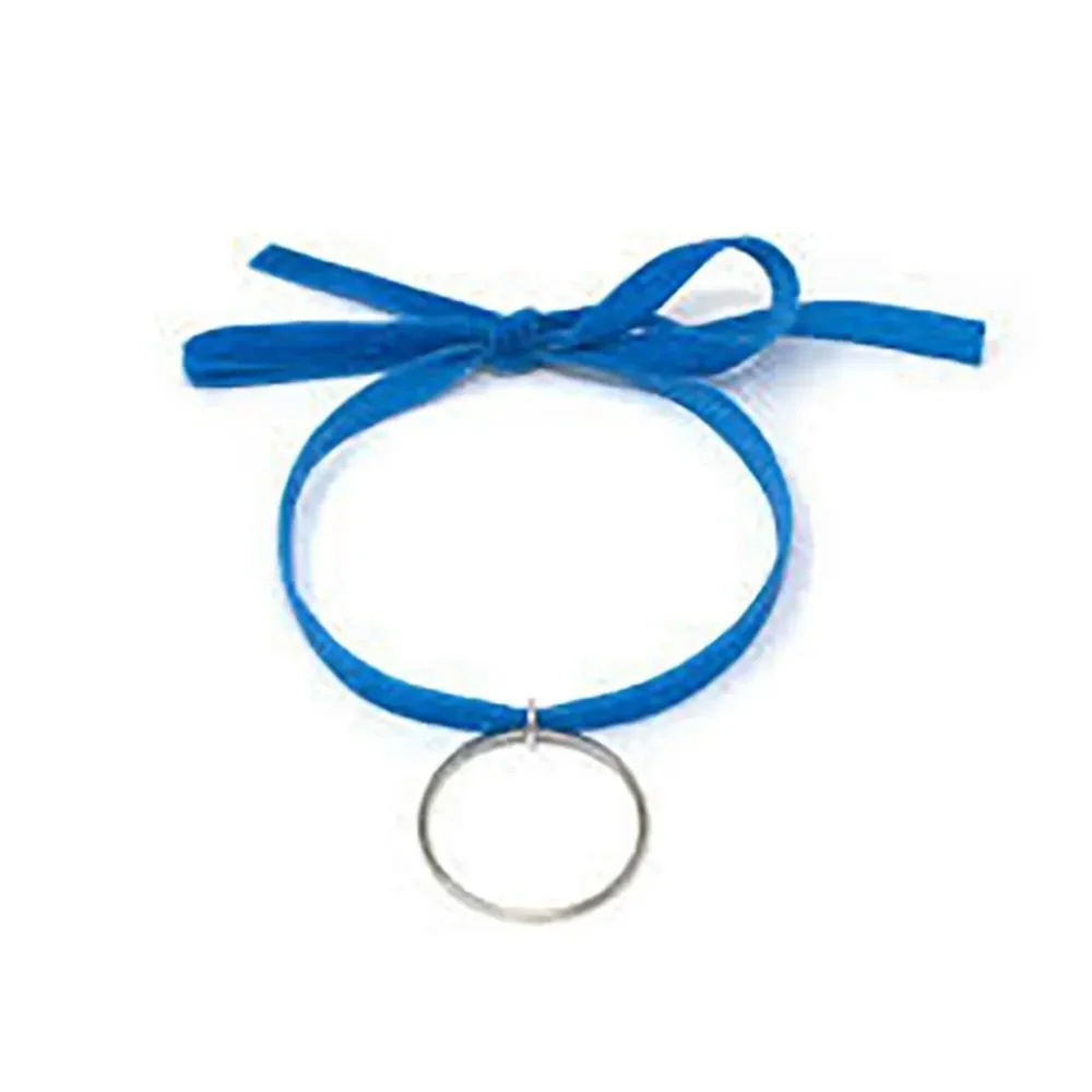Joomi Lim Velvet Choker Hoop Pendant Blue NWOT 75